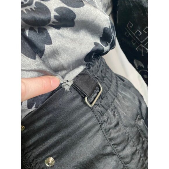 Ski Suit 1980s vintage snow suit black gray floral - Picture 9 of 16